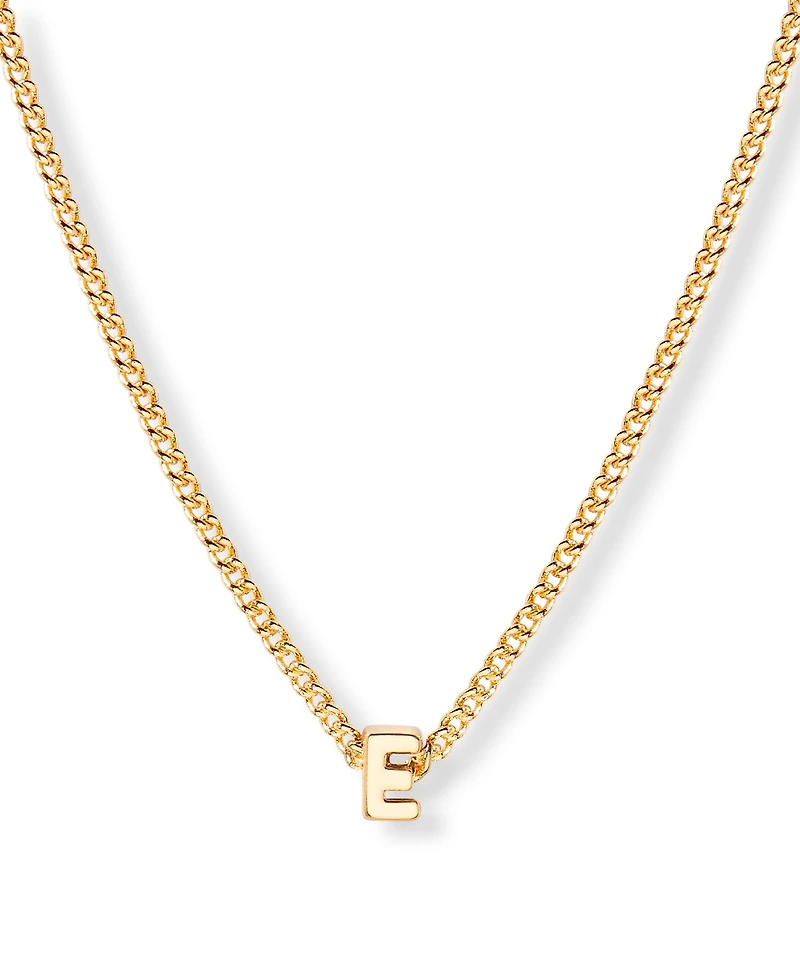 brook & york Gold Plated Kira Mini Initial Short Pendant Necklace