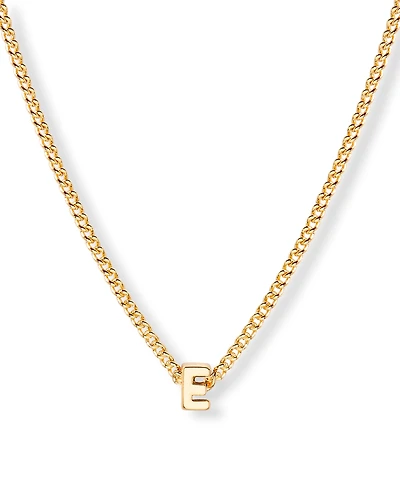 brook & york Gold Plated Kira Mini Initial Short Pendant Necklace