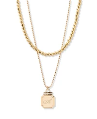 brook & york Gold Plated Margot Initial Layering Necklace Set