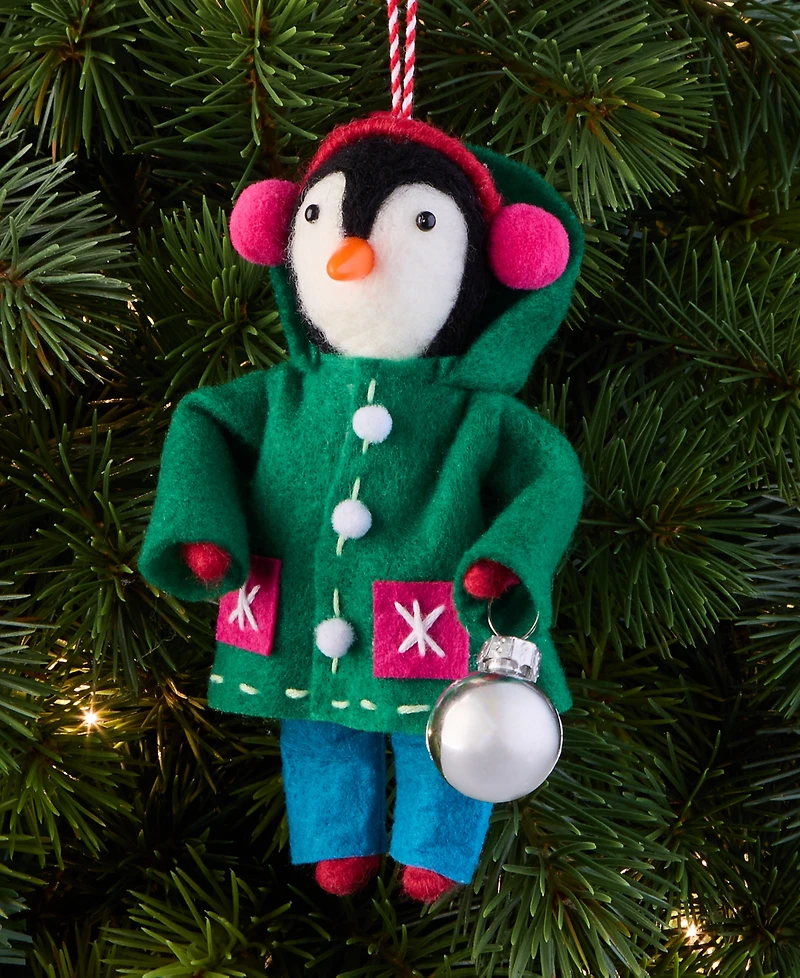 Holiday Lane Tiny Tidings Dressed-Up Penguin Ornament, Macy's Exclusive