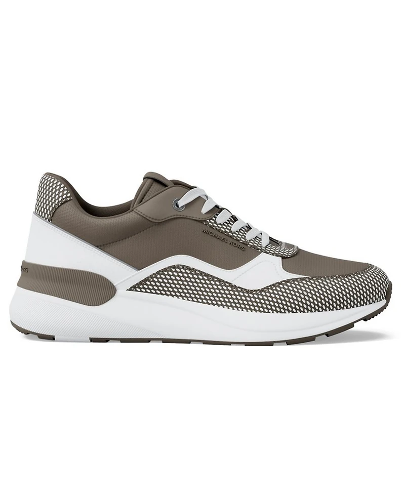Michael Kors Men's Trevor Leather & Mesh Trainers