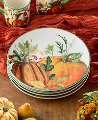 Certified International Harvest Fields Dinner Plates, Set of 4