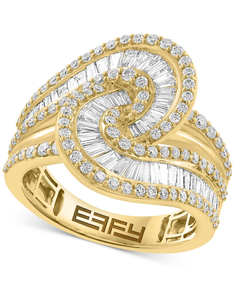 Effy Lab Grown Diamond Statement Ring (1-3/8 ct. t.w.) in 14k Yellow Gold