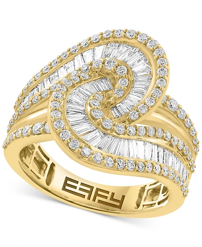 Effy Lab Grown Diamond Statement Ring (1-3/8 ct. t.w.) in 14k Yellow Gold