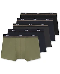 Boss by Hugo Boss Men's Essential 5-Pk. Logo Waistband Trunks