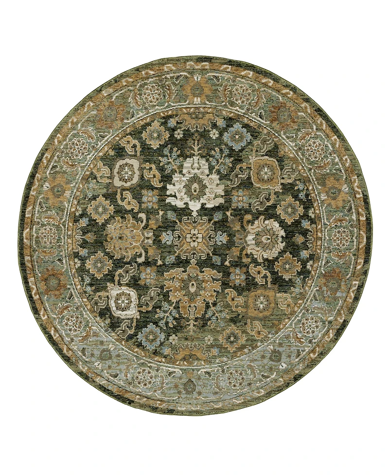 Oriental Weavers Andorra 2417B 7'10"x7'10" Round Area Rug