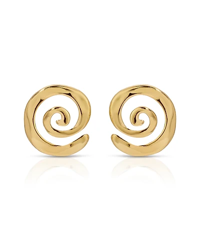 Ettika Aura Swirl Stud Earrings