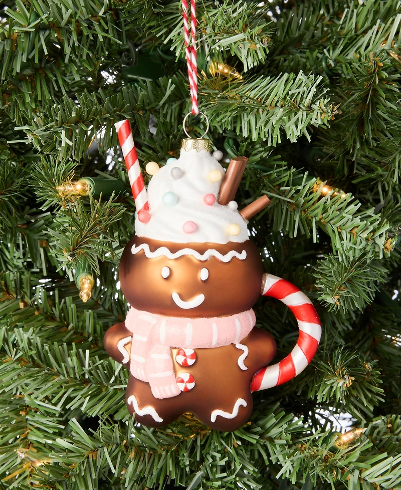 Holiday Lane Gingerbread Village Hot Cocoa Gingerbread Man Ornament, Macy's Exclusive