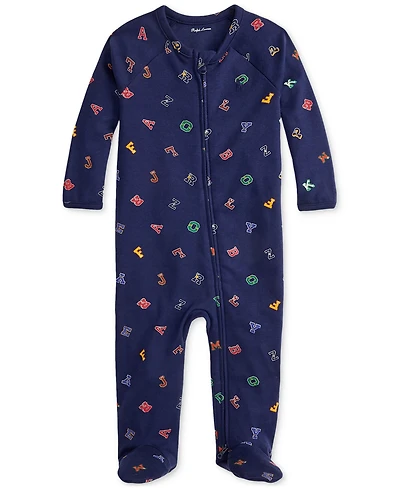 Polo Ralph Lauren Baby Boys Alphabet-Print Coveralls
