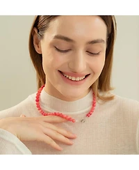 Bearfruit Jewelry Sterling Silver Aeri Sunset Pink Quartz with Heart Clasp Necklace