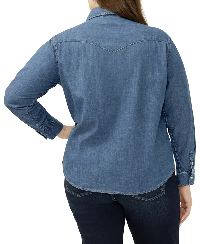 Silver Jeans Co. Plus Western Denim Shirt