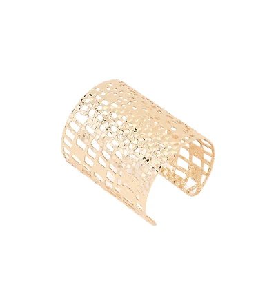 Sohi Metallic Statement Cuff Bracelet
