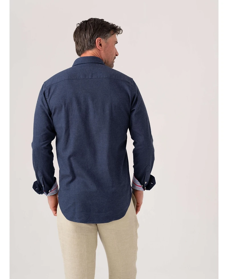 Koy Clothing Men's Cotton Cashmere Long Sleeve Shirt