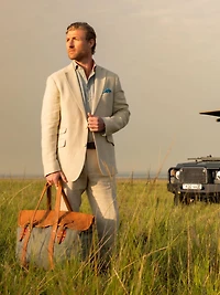 Koy Clothing Men's Linen/Wool/Silk Blend Tailored Blazer