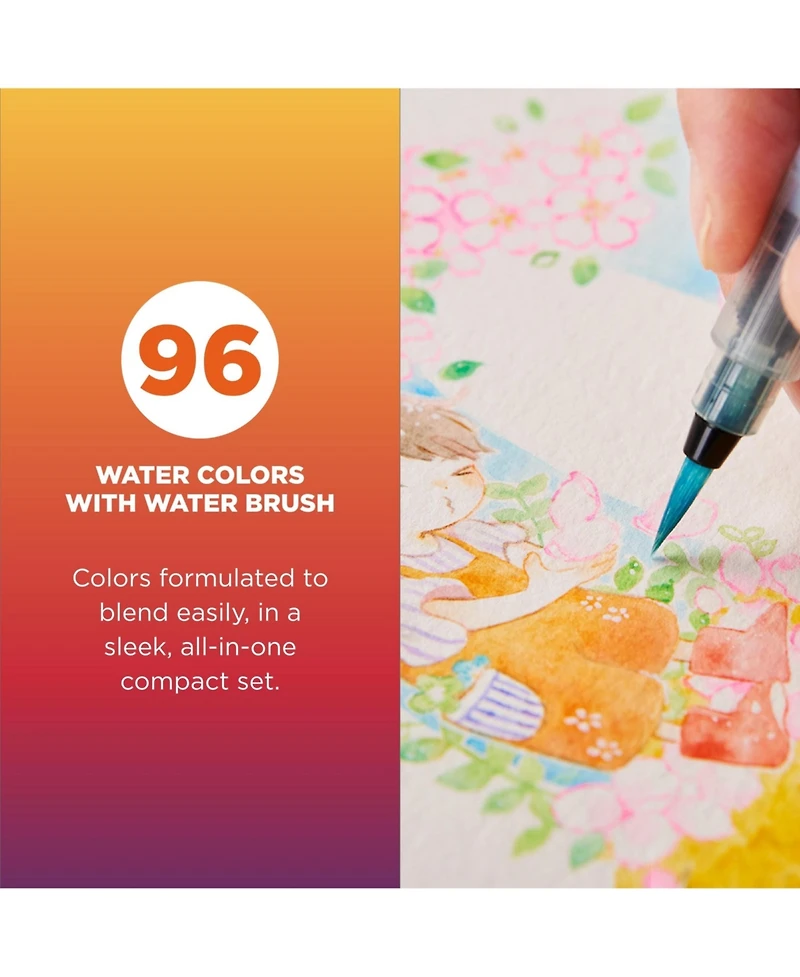 Sakura Koi Water Studio Watercolors, 3 Piece Set, 96 Colors
