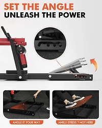 Mikolo 800LBS Plate-Loaded Hip Thrust Machine - Heavy Duty Glute Builder with Adjustable Footboard & Weight Storage