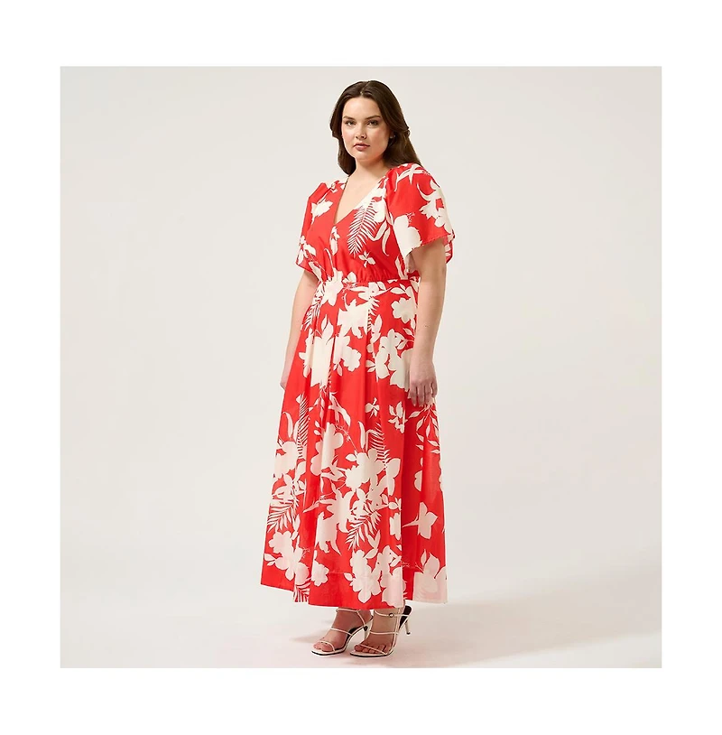 Estelle Solstice Pleated Maxi Dress