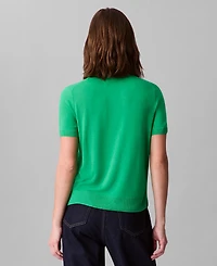 Calvin Klein Women's Fine Gauge Short-Sleeve Sweater