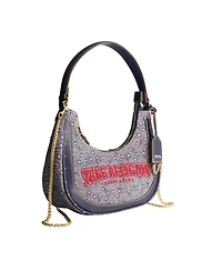 True Religion Striped Denim Small Hobo