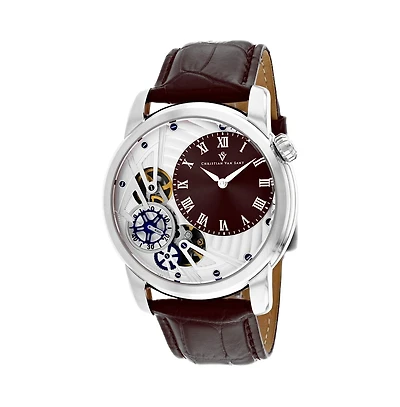 Christian Van Sant Men's Sprocket Auto-Quartz Brown Dial Watch - CV1544