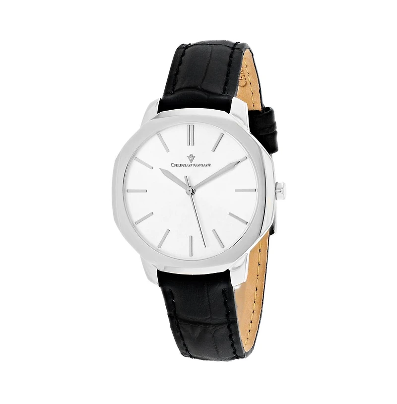 Christian Van Sant Women's Octave Slim Silver Dial Watch