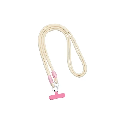 Auramma White Pink Lanyard