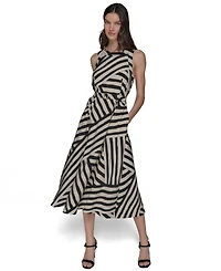 Karl Lagerfeld Paris Women's Printed Sleeveless Dress