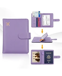 3p Experts Passport Storage Wallet with 6 Slots- Purple