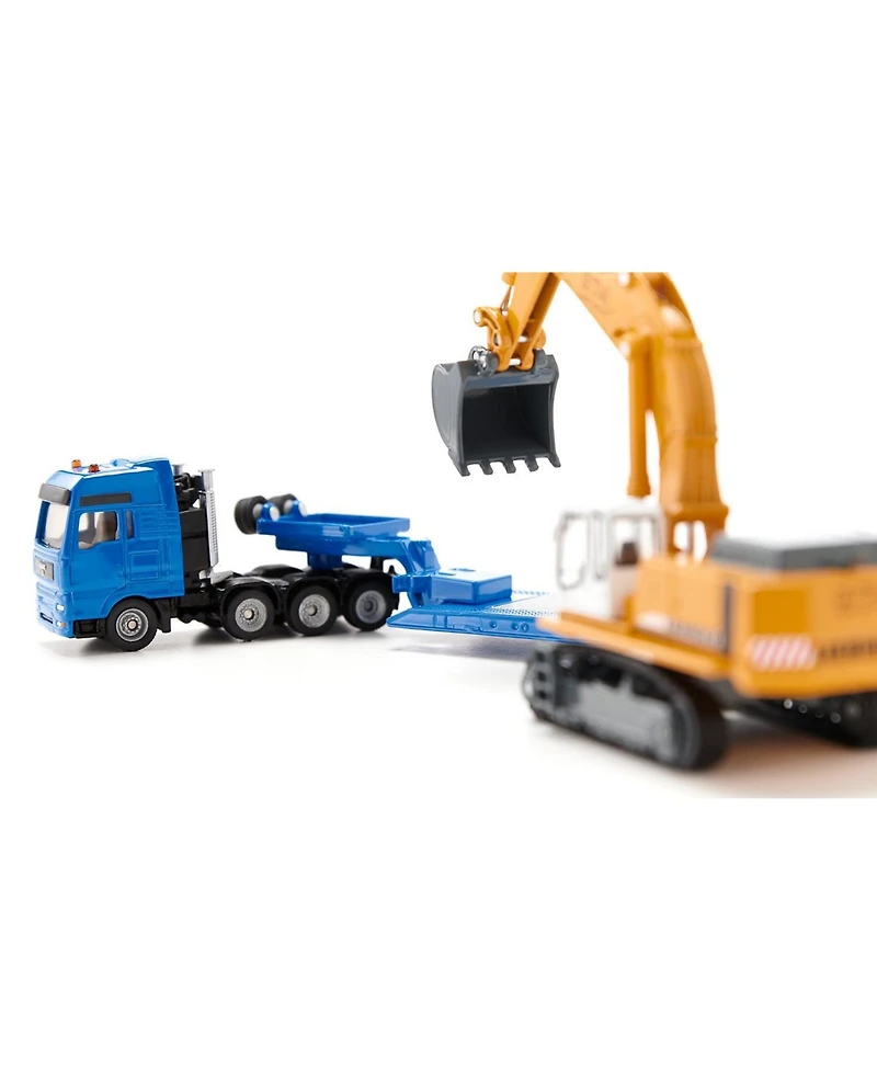 Siku 1/87 Liebherr 974 Excavator with Man Truck & Lowboy Trailer by Siku