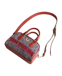 True Religion Tile Denim Mini Satchel