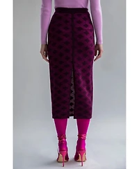 Sskein Women's Geometric Jacquard Knit Pencil skirt