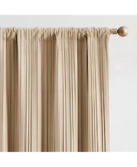 Glam Pleated Velvet Light Filtering Window Curtain Panels Pair 38x84