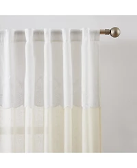 Lush Decor Brigitte Embroidery Eyelet Scalloped Edge Window Curtain Panels Neutral Pair 38x84
