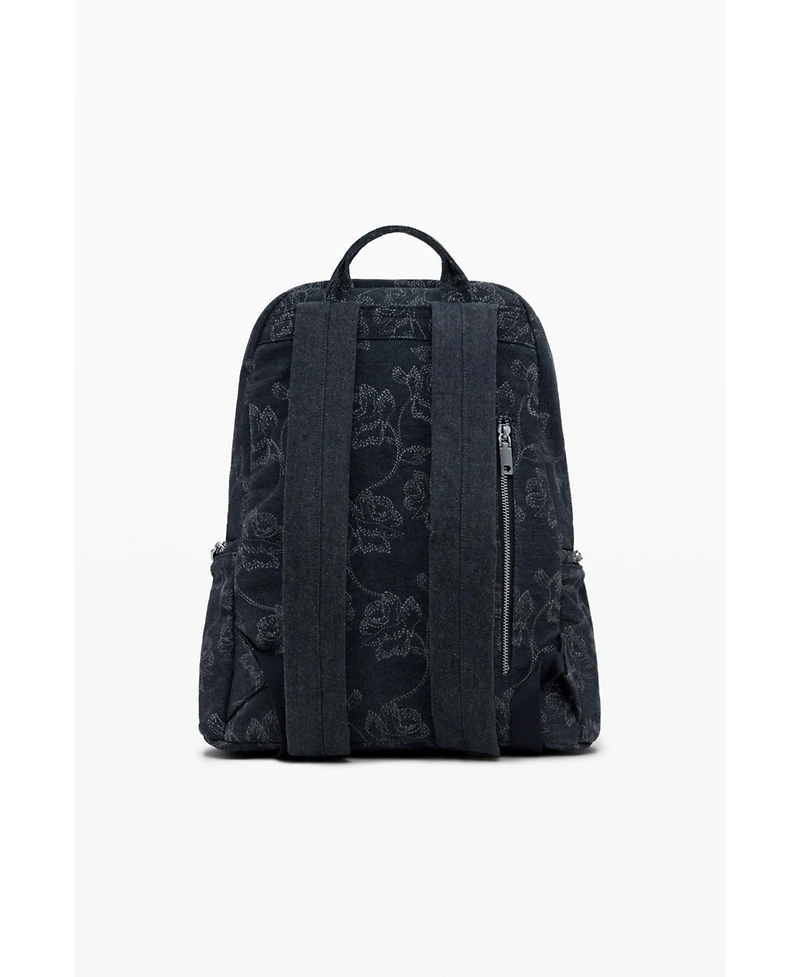 Desigual Women's Large embroidered denim backpack