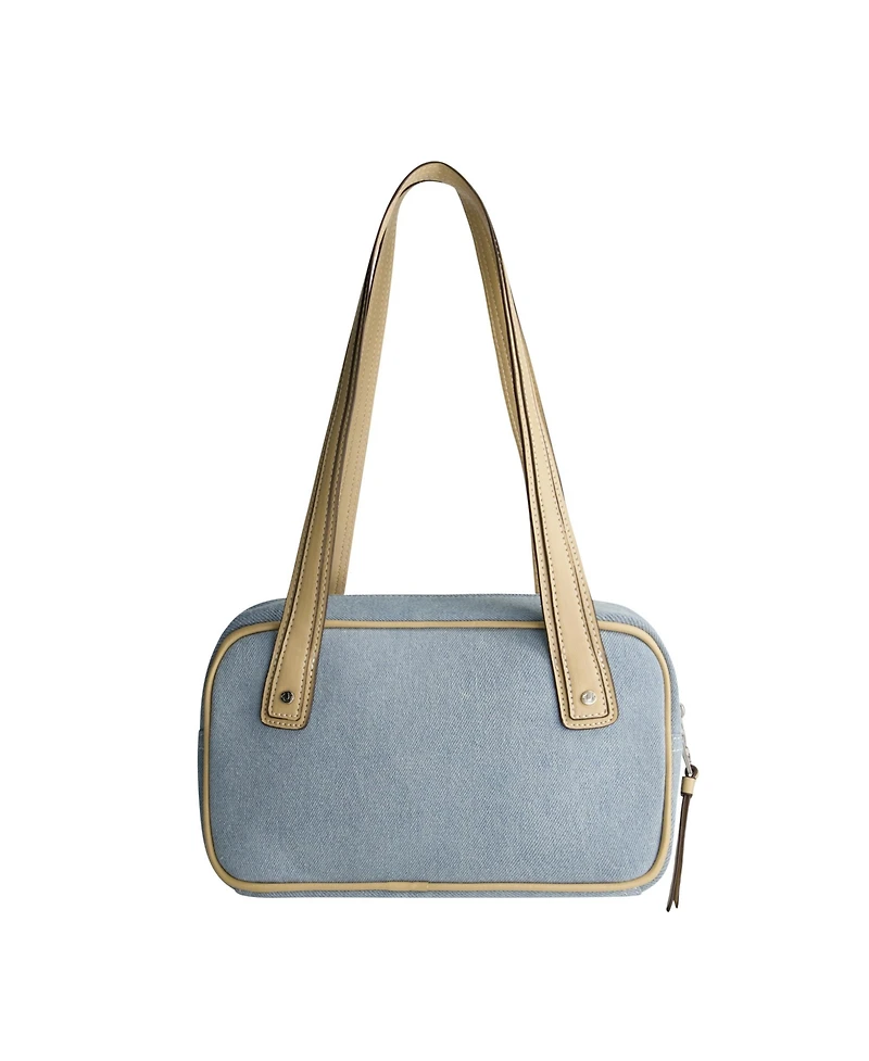 True Religion Small Denim Bowling Satchel
