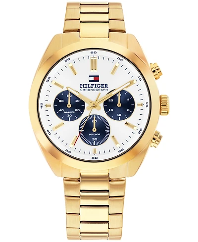 Tommy Hilfiger Men's Chronograph Gold Tone Stainless Steel Bracelet Watch, 40mm