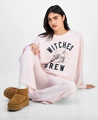 Grayson Threads, The Label Juniors' Halloween Snoopy Thermal Crewneck