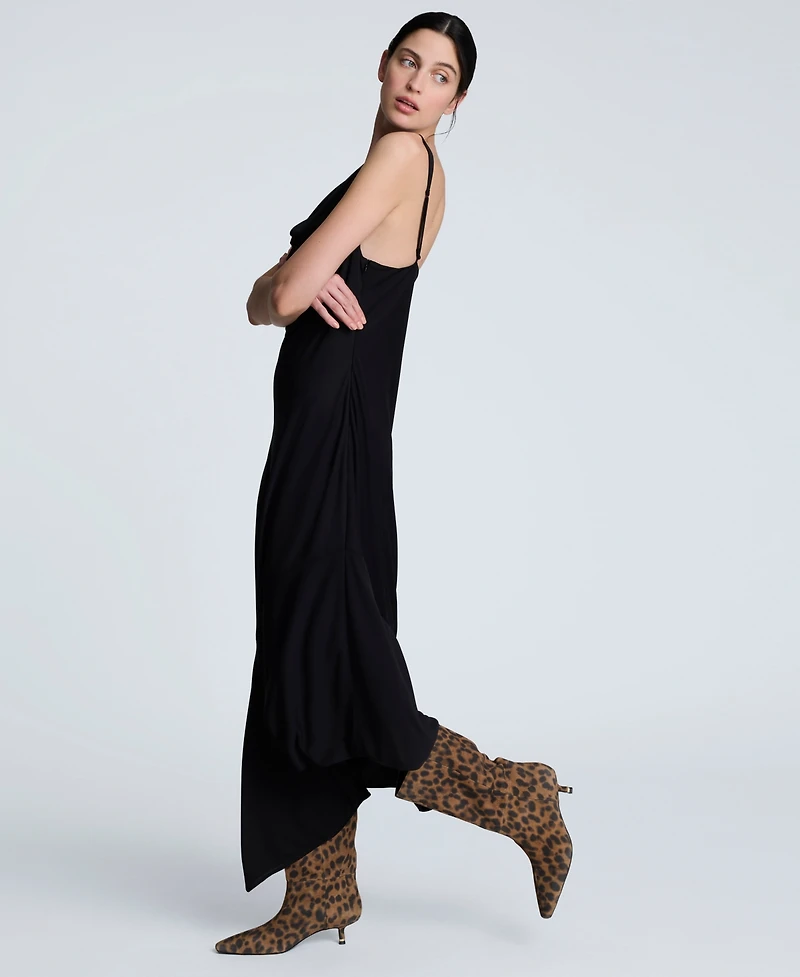 Kenneth Cole Women's Cowlneck Asymmetric-Hem Maxi Dress
