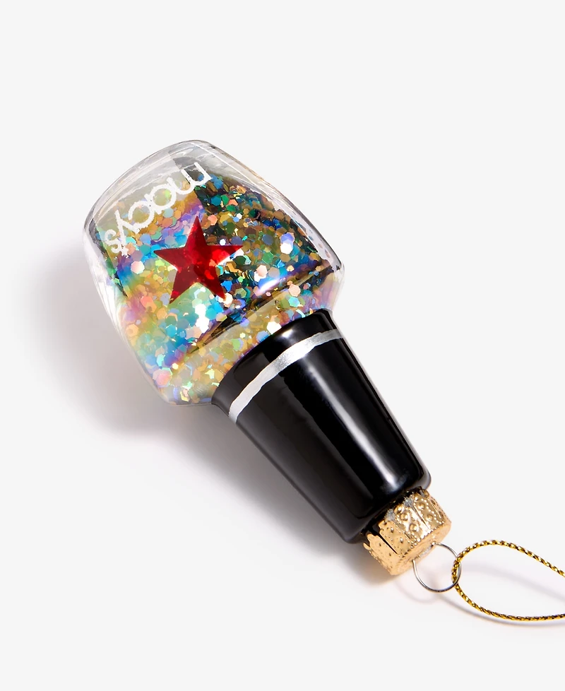 Holiday Lane Macy's Glass Glitter Nail Polish Ornament, Macy's Exclusive