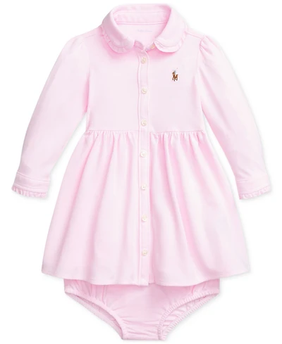 Polo Ralph Lauren Baby Girls Puff-Sleeve Shirtdress