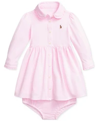 Polo Ralph Lauren Baby Girls Puff-Sleeve Shirtdress