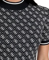Guess Women's 4G Logo Short-Sleeve Sweater Dress