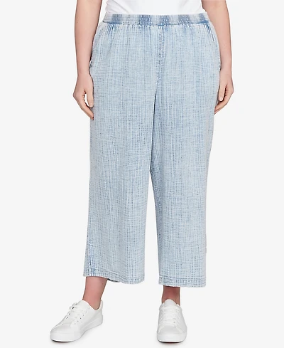 Ruby Rd. Plus Snow Washed Wide Leg Pants