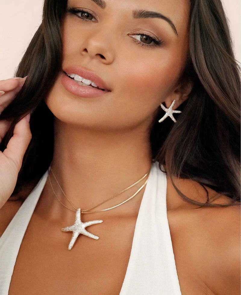 Ettika Pave Starfish Statement Necklace