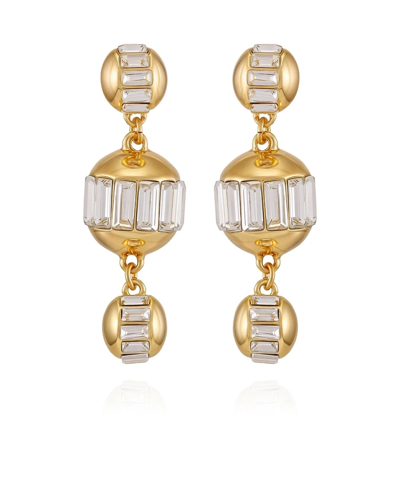 Vince Camuto Gold-Tone Crystal Sphere Drop Earrings