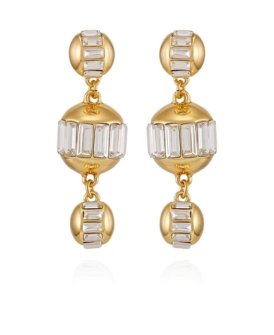 Vince Camuto Gold-Tone Crystal Sphere Drop Earrings