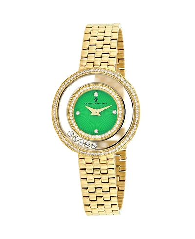 Christian Van Sant Women's Gracieuse Green Dial Watch - CV4834