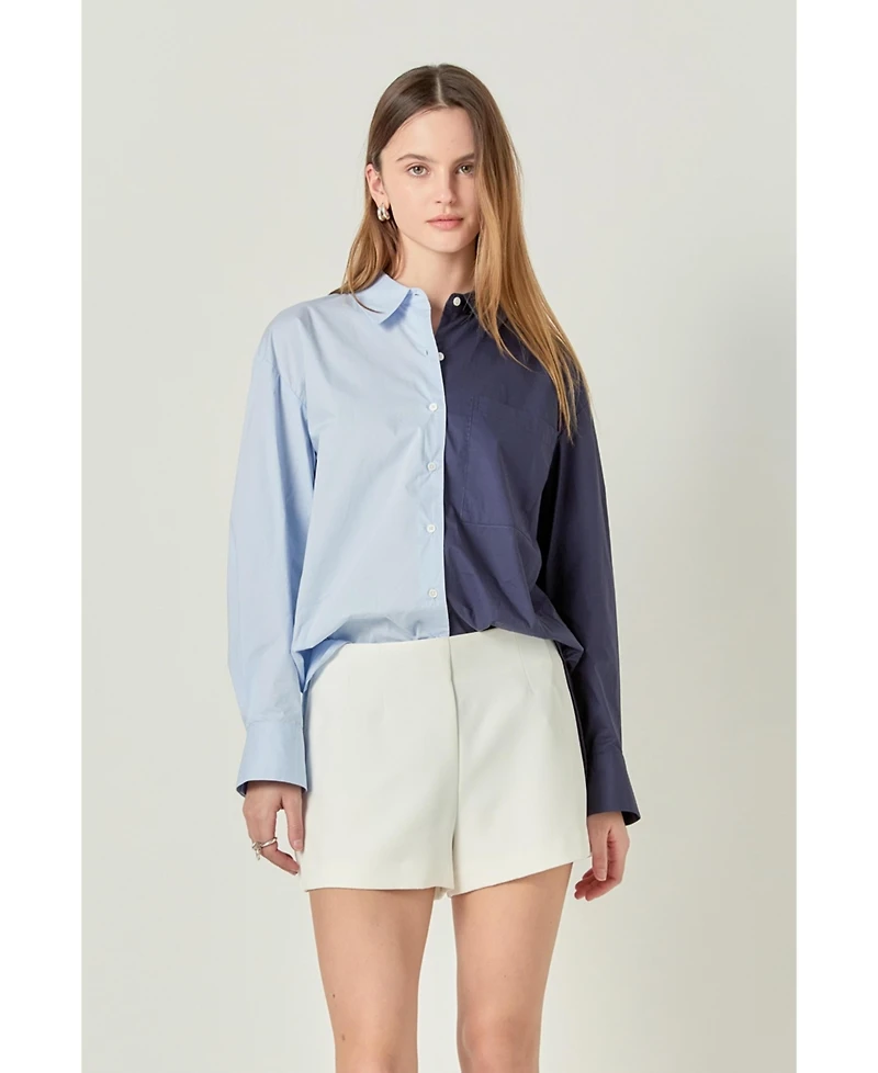 English Factory Women's Colorblock Shirt