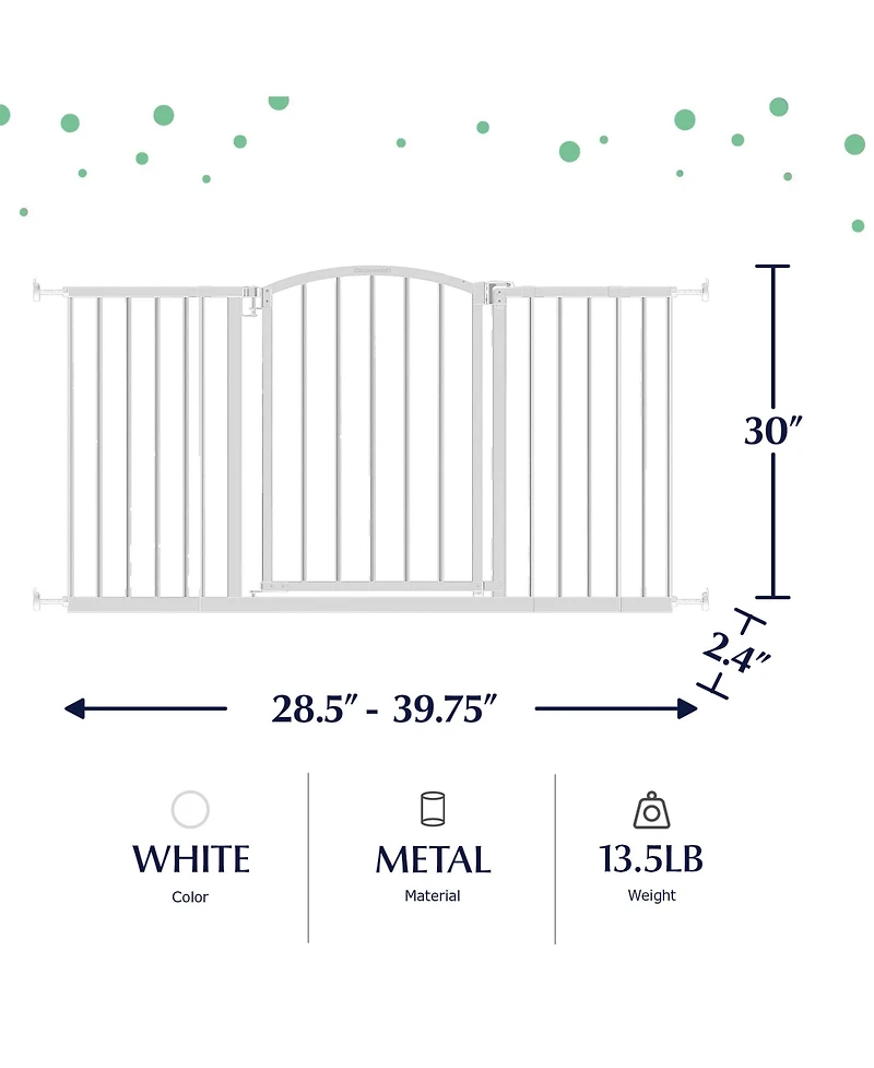 Ozzy & Kazoo 30 Inch Tall Wide Walk Through Dog Gate For Doorways and Stairways
