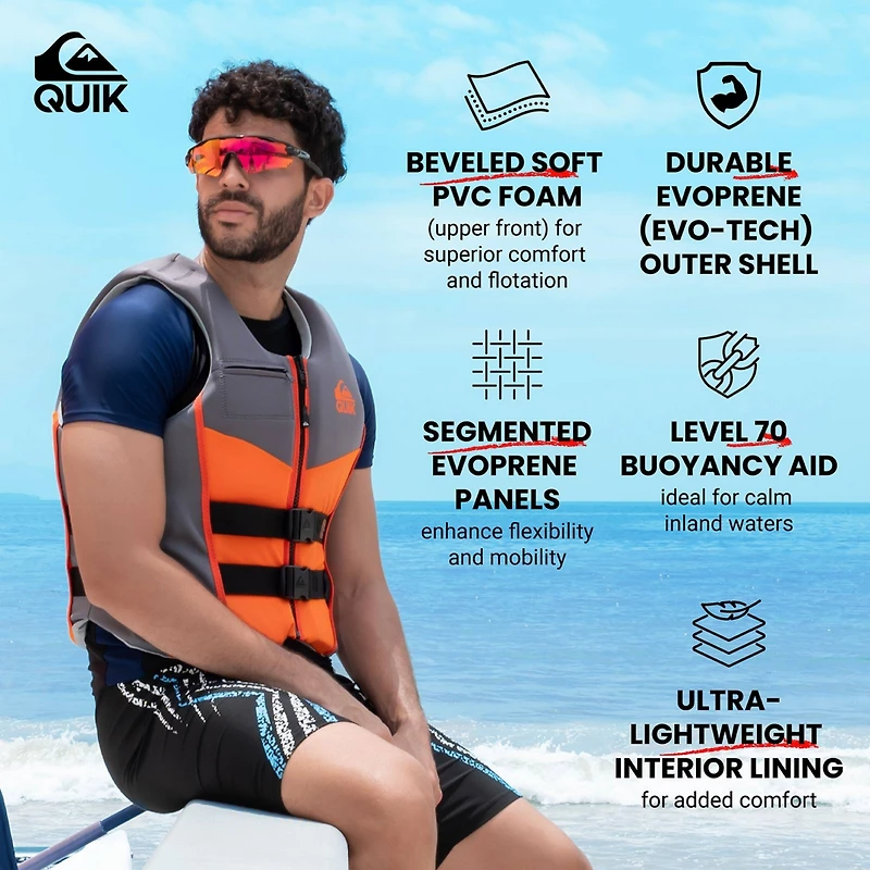 Quiksilver Men's Life Vest, Uscg Approved Life Jacket